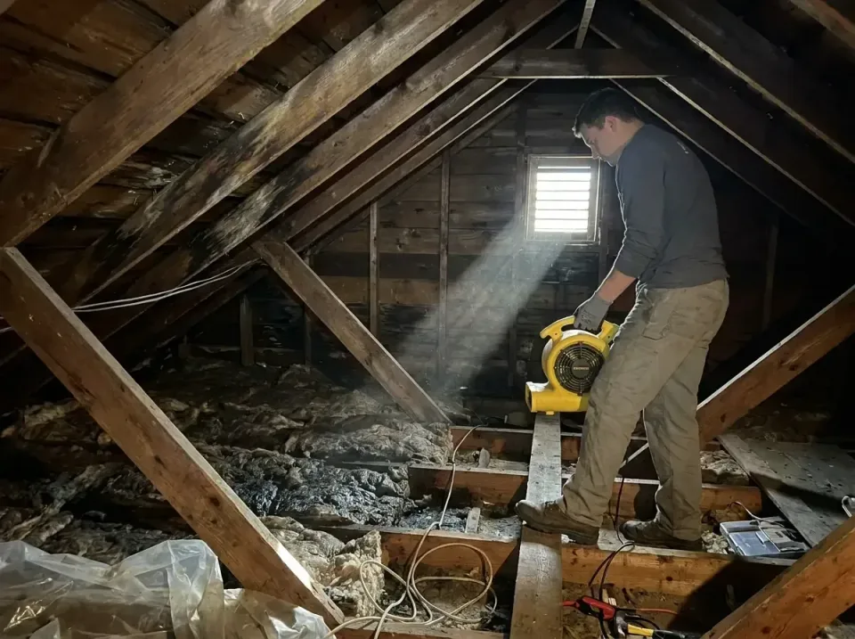 attic-water-damage-drying-proc-007 — frequently asked questions, Emergency Water Extraction & 24/7 Flood Response in Flowood…